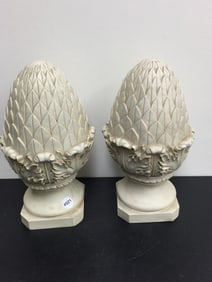 Pair Decorative Artichokes