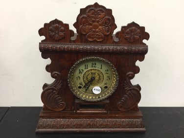 Ingraham Carved Mantle Clock