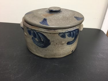 Peter Hermann Cobalt Stoneware Cake Crock