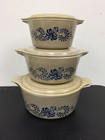 Set of 3 Pyrex Homestead Casserole Dishes