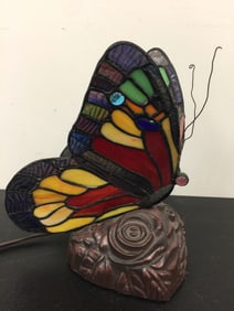 Stained Glass Butterfly Lamp