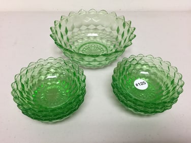 7 Pc Depression Berry Bowl Set
