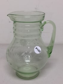 Green Depression Pitcher