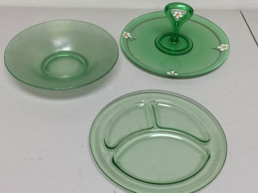 3Pcs Depression Glass