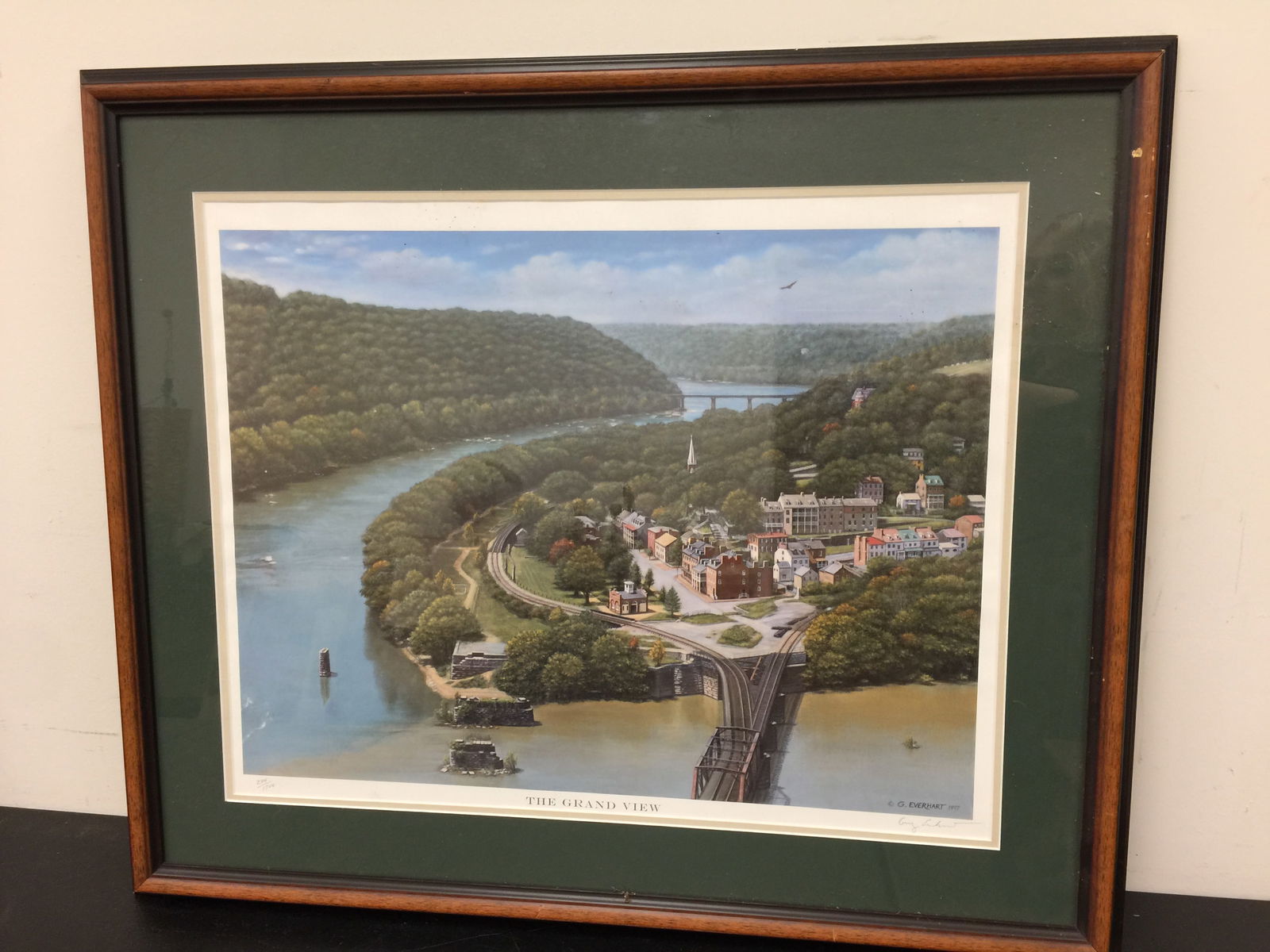 Greg Everhart Print "The Grand View": Harpers Ferry, SLR, 244/1500. Frame 32"x27".
