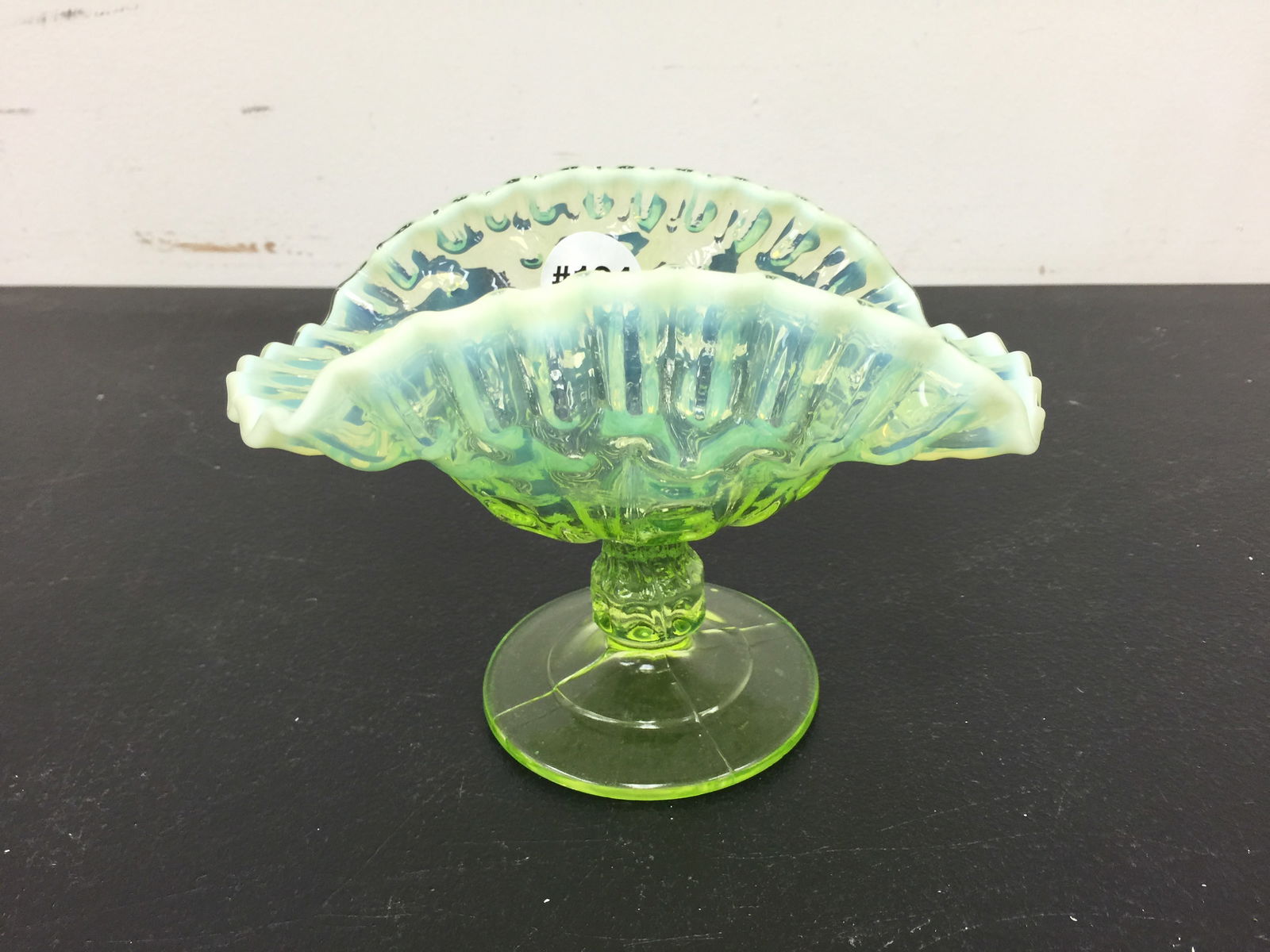Dugan Vaseline Glass Compote (1 of 4)