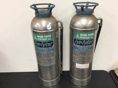 2 Vintage Fire Extinguishers