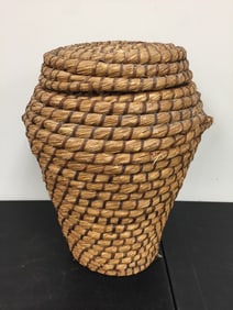 Antique Rye Straw Basket
