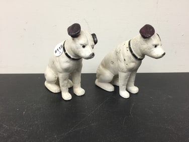 2 RCA Nipper Dog Iron Banks