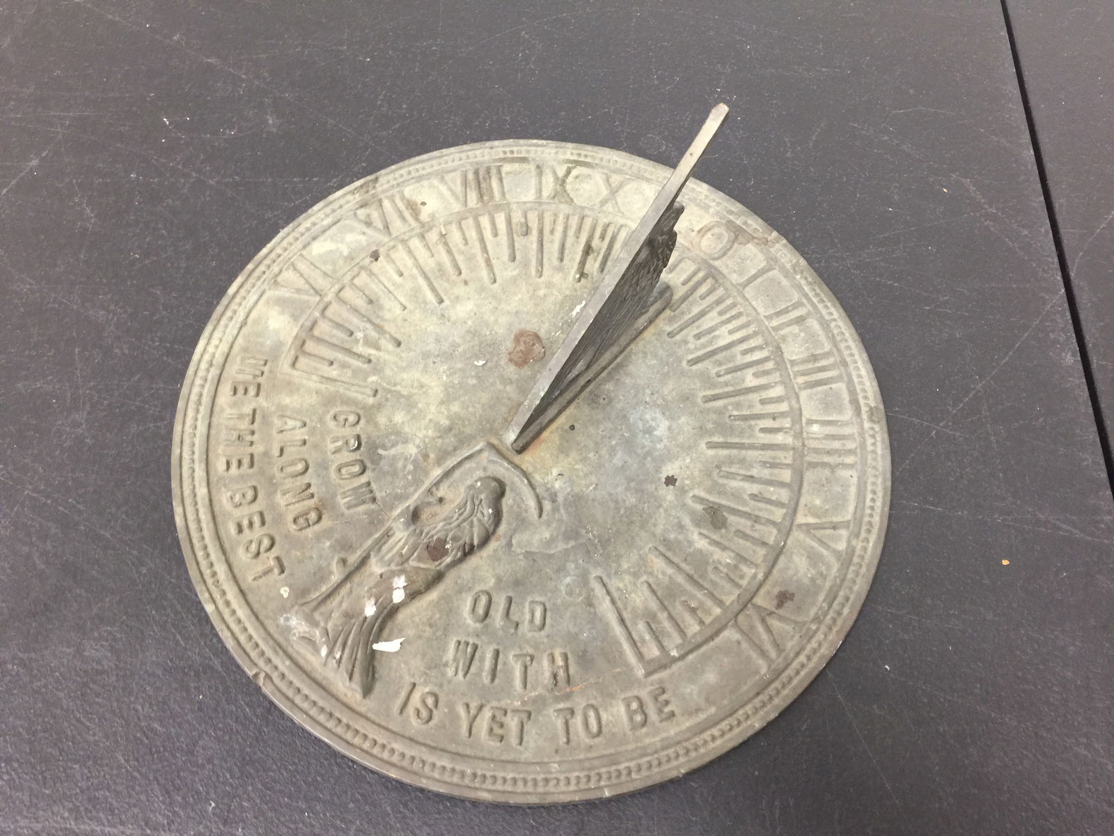 Bronze Sundial: 10" W