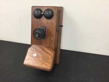 Antique Oak Western Electric Wall Phone
