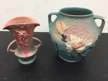 2 Roseville Vases