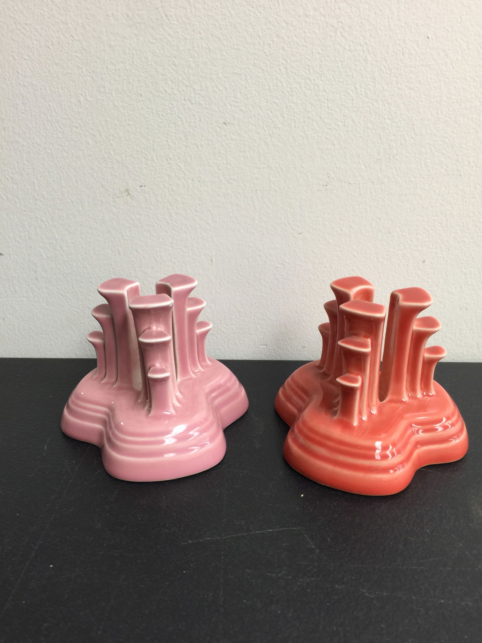 2 Fiesta Candlesticks: both are 4", marked on bottom