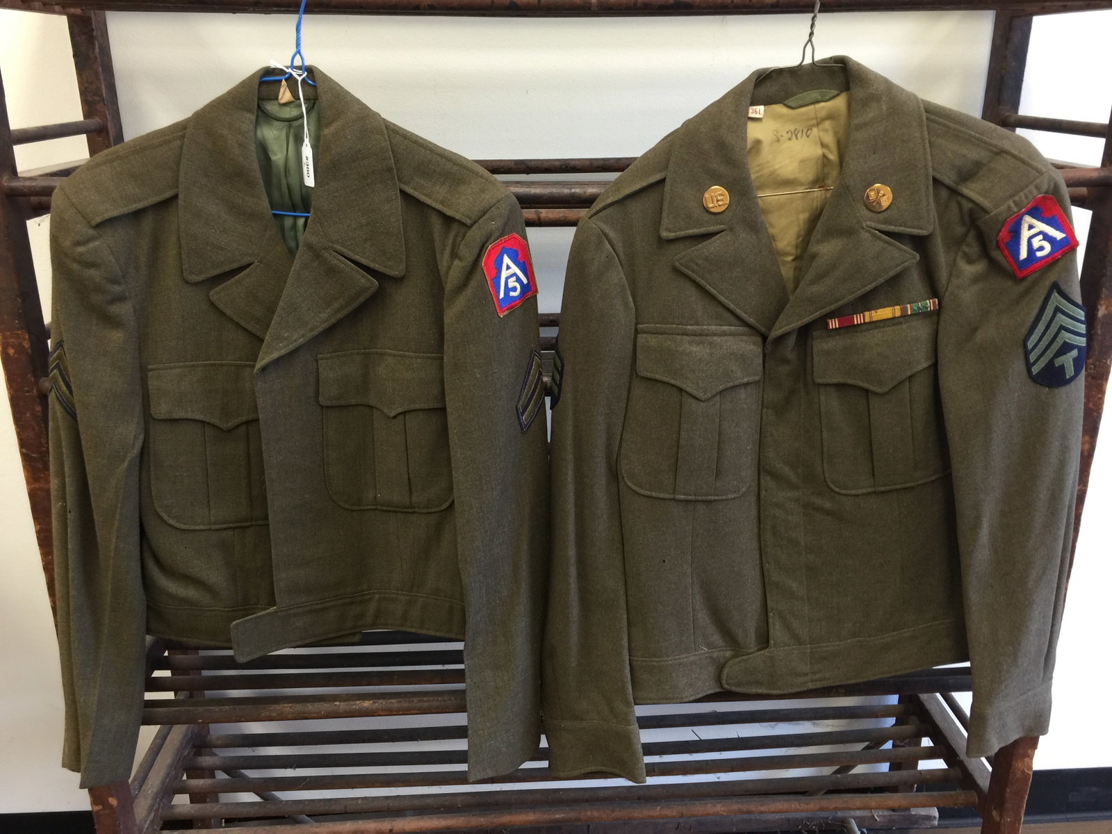 Ike Jackets (2): size 36L and other 38R.