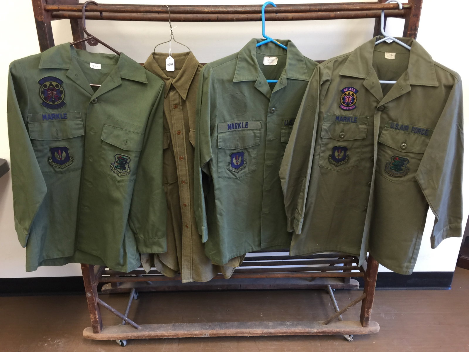 Military Shirts: three USAF pilot shirts plus.