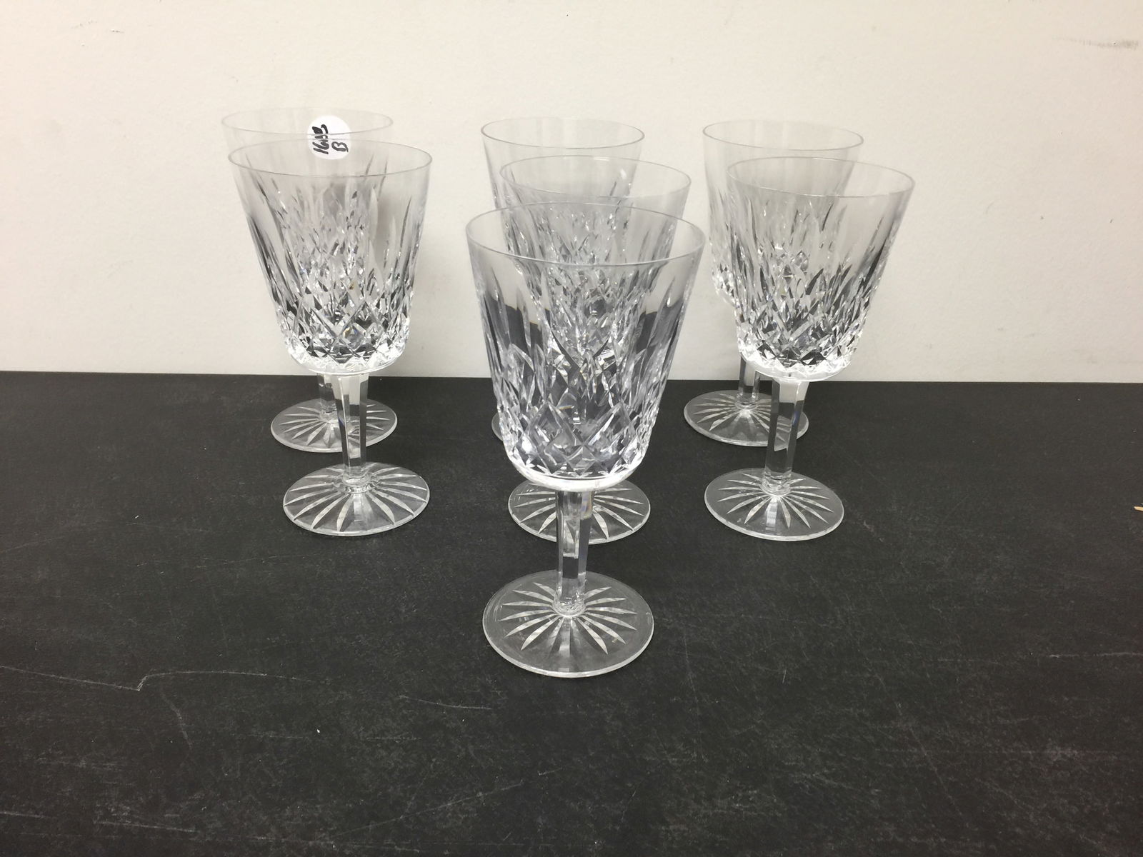 Waterford Lismore Wine Stems (7): all marked, 7"H.