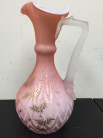 Antique Satin Glass Ewer