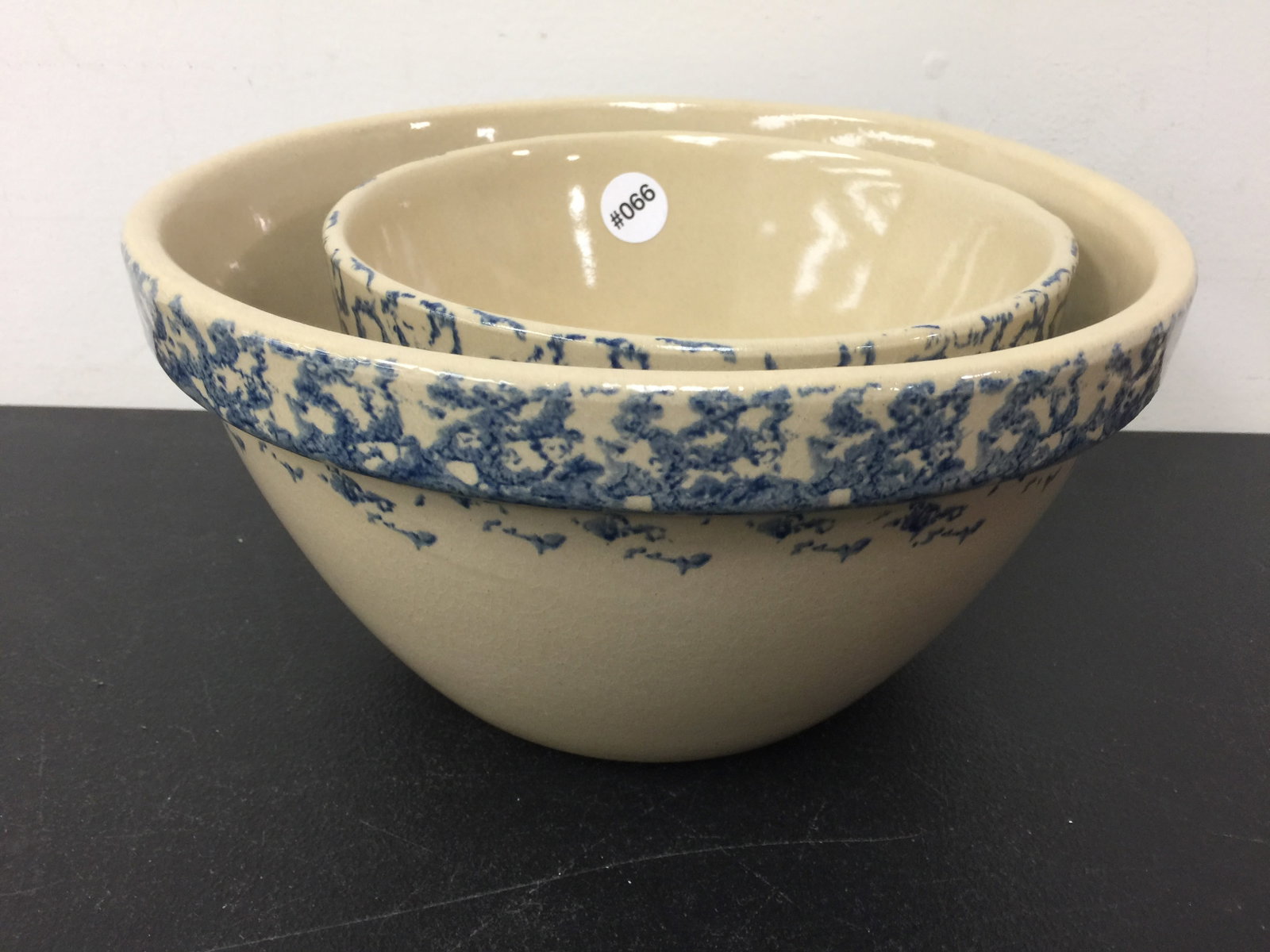 Roseville Bowls (2): marked rrp, largest 11"W.