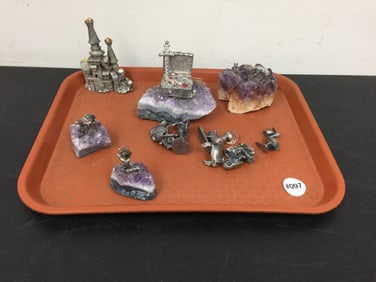 Pewter and Amethyst Lot