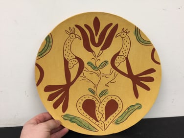 Signed Redware Charger