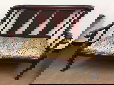 Mahogany Empire Settee