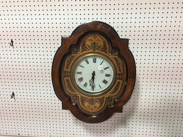 19thC French Inlay Wall Clock