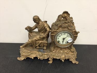 Ansonia Figural Gilt Clock