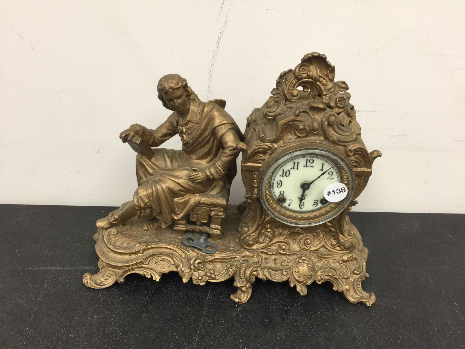 Ansonia Figural Gilt Clock (1 of 4)