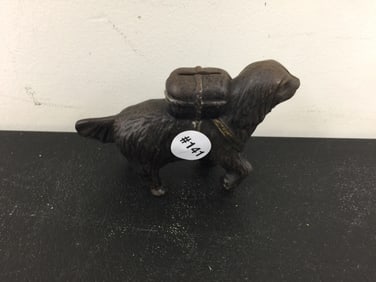 Antique St. Bernard Cast Iron Bank