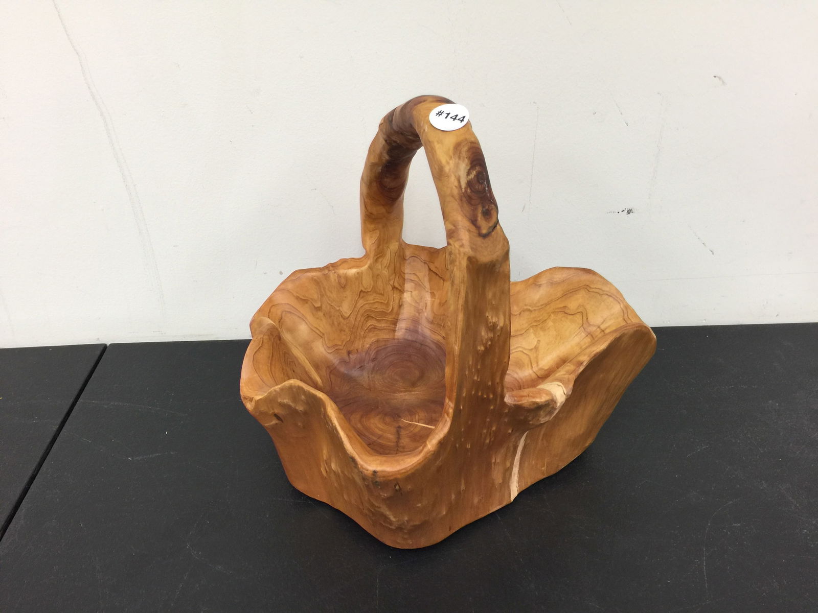Root Carved Handled Basket (1 of 3)