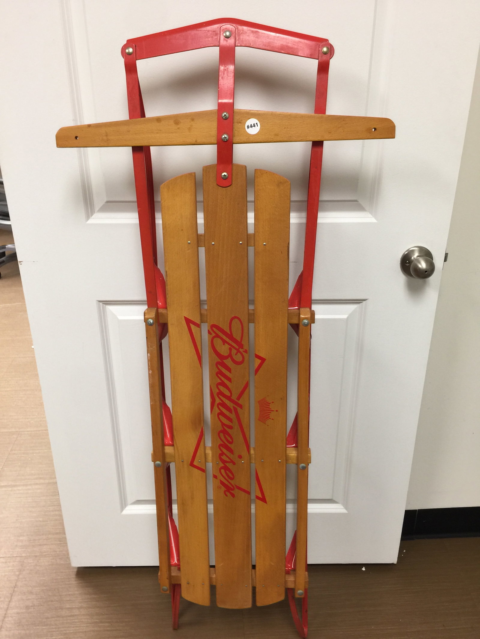 Budweiser Sled: 55" x 23".