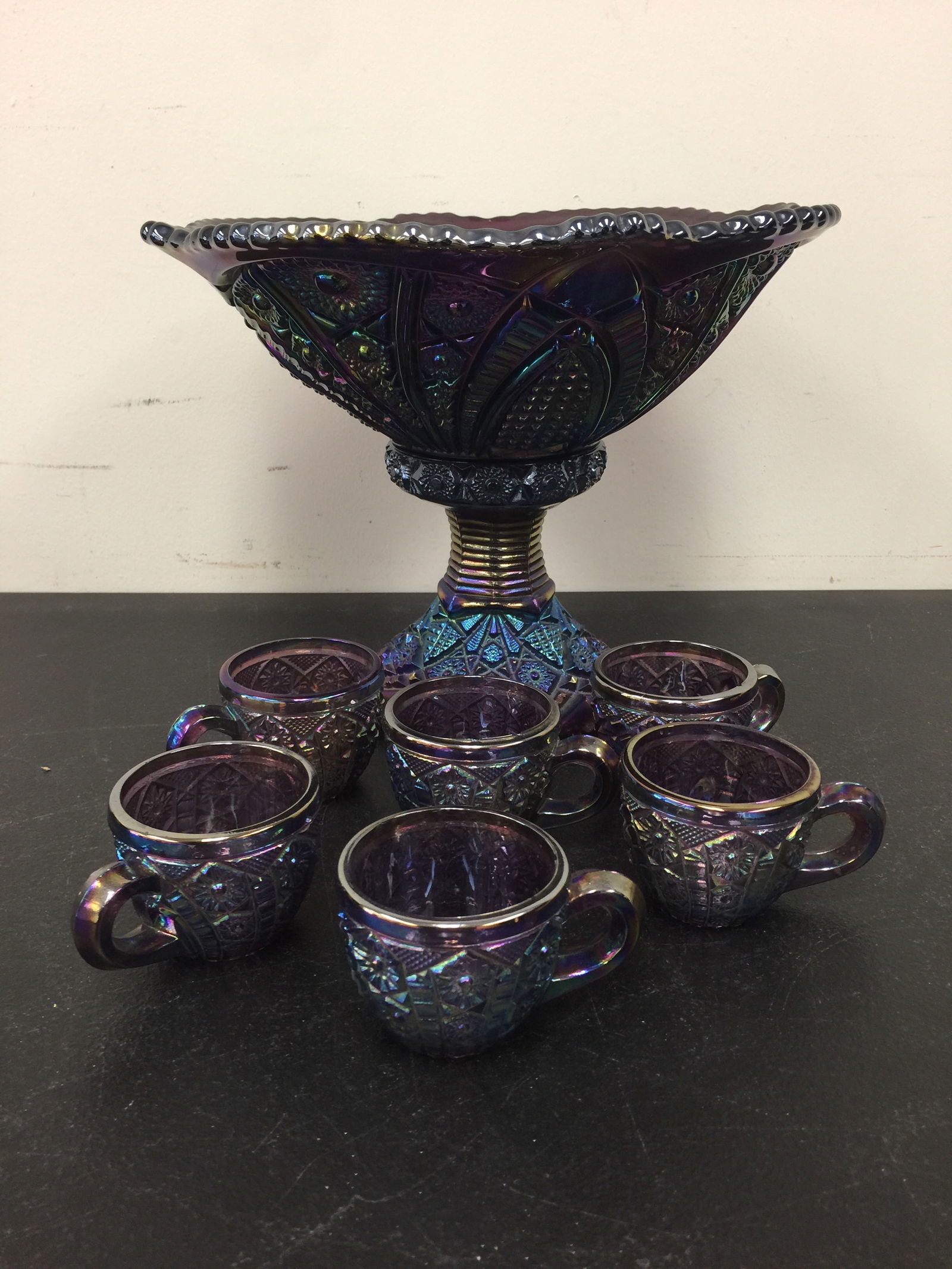Amethyst Carnival Punchbowl Set (1 of 4)