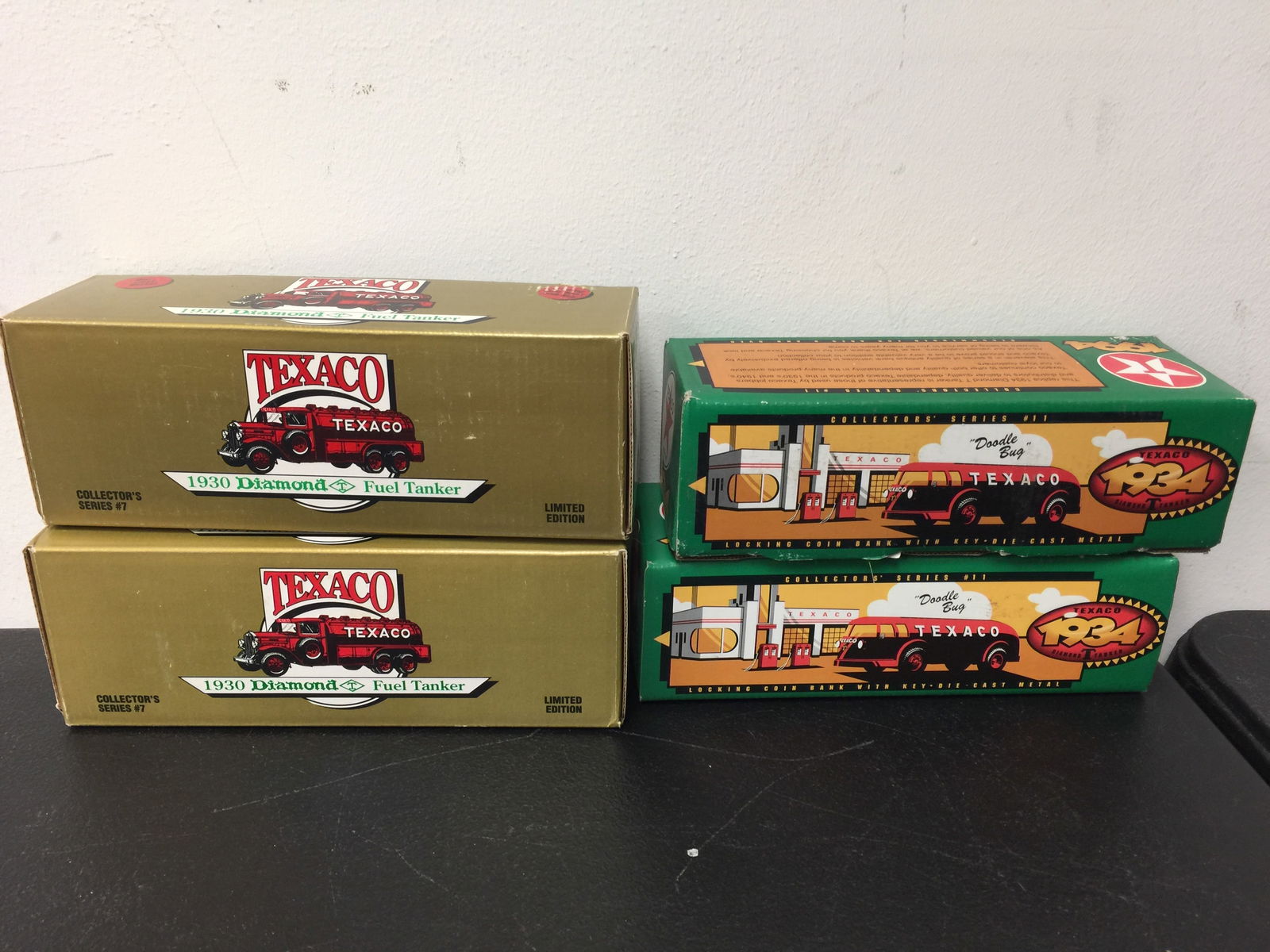 Texaco Diecast Vehicles: Largest box 8".