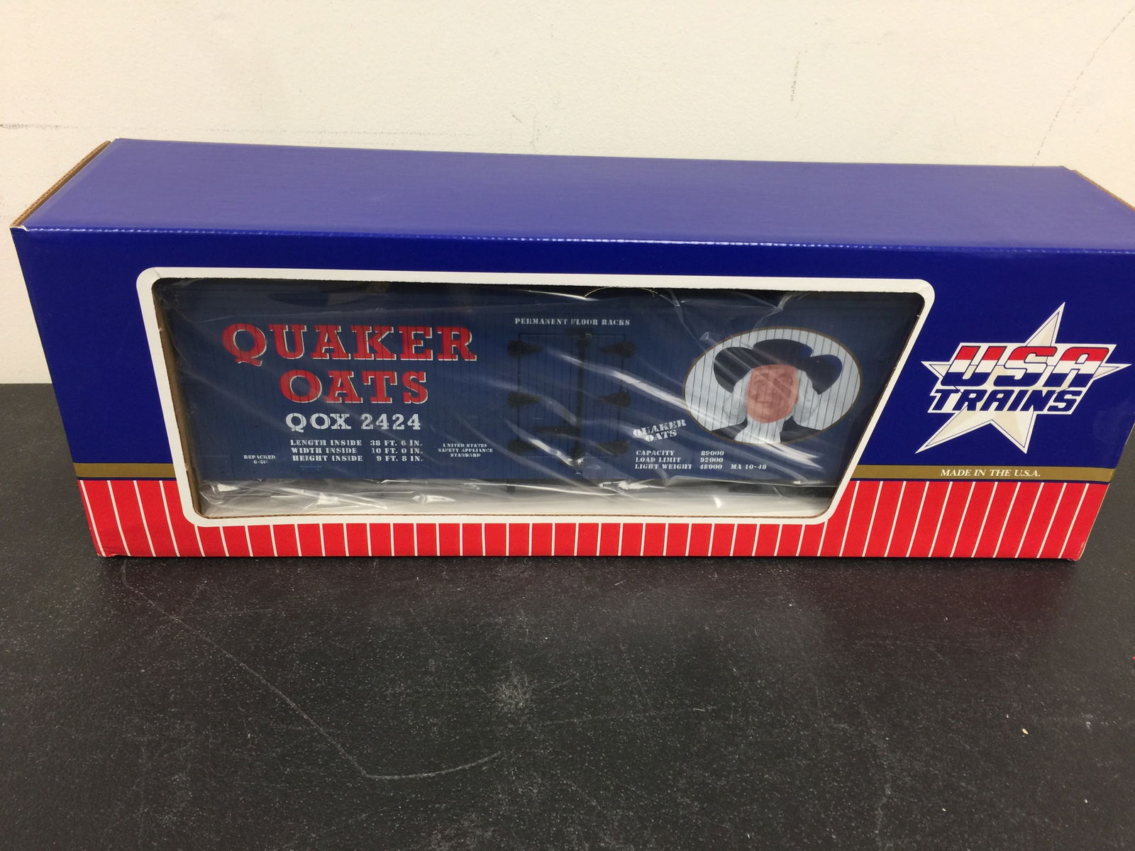 Quaker Oats USA Train Refrigerator Car: Box 21" x 7".