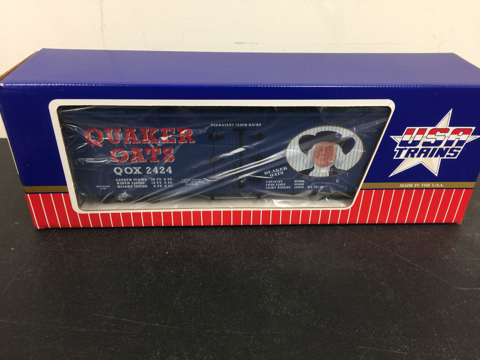 Quaker Oats USA Train Refrigerator Car: Box 21" x 7".