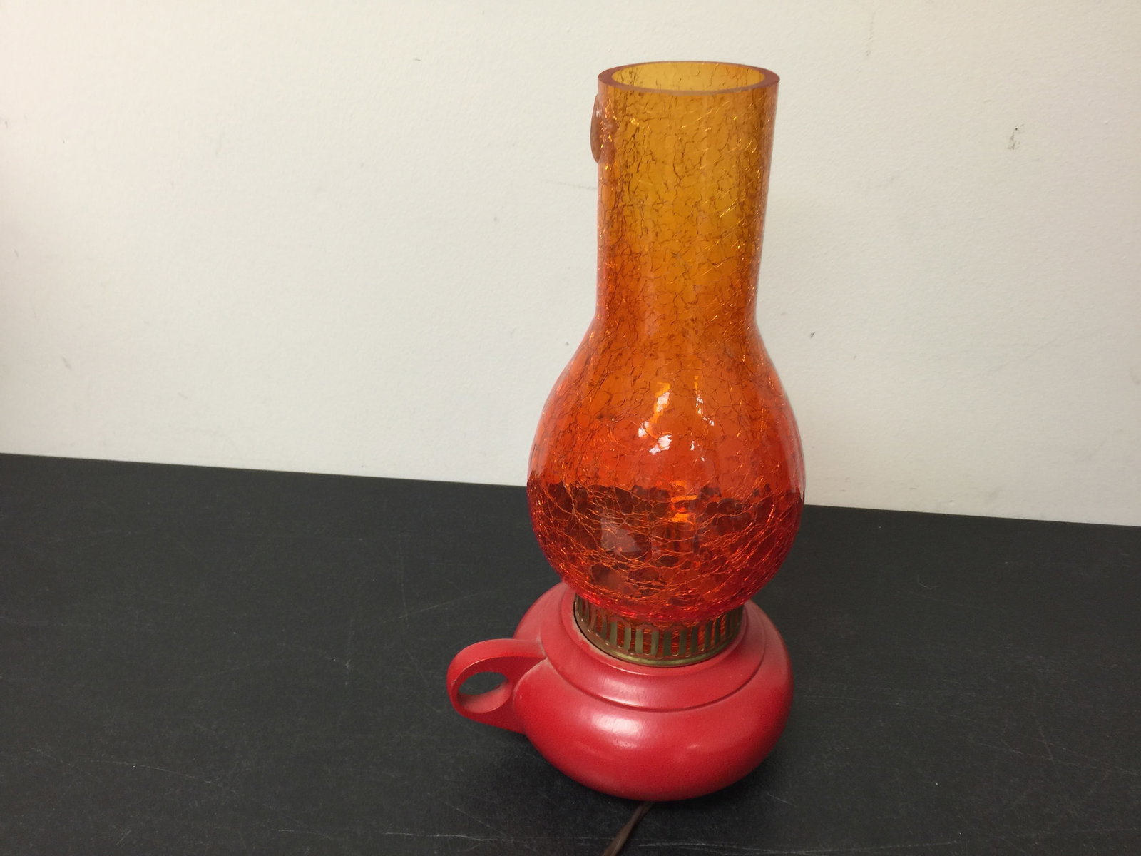 MCM Crackle Glass Lamp (1 of 3)