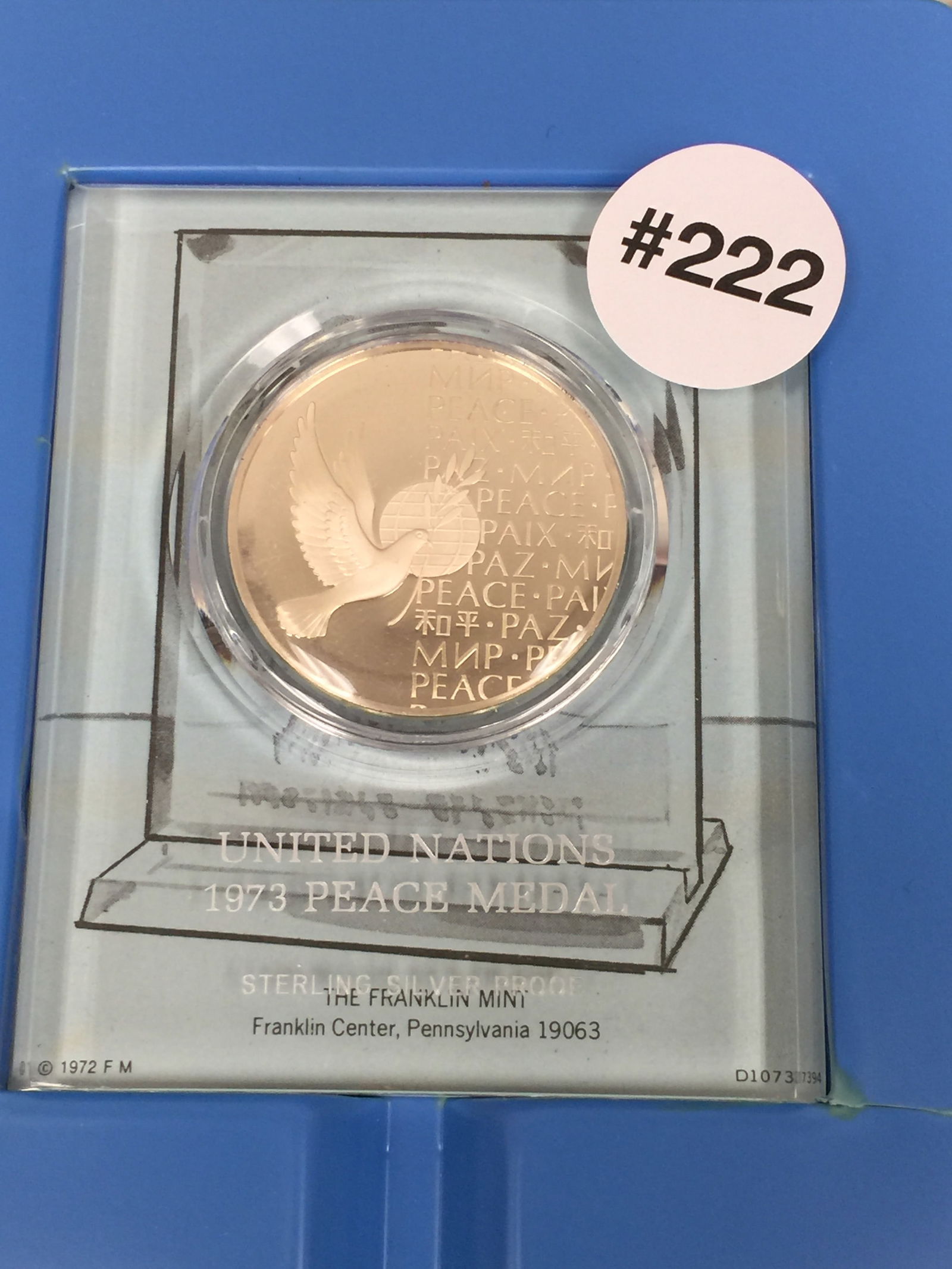 1973 United Nations Sterling Silver Peace Medal (1 of 4)