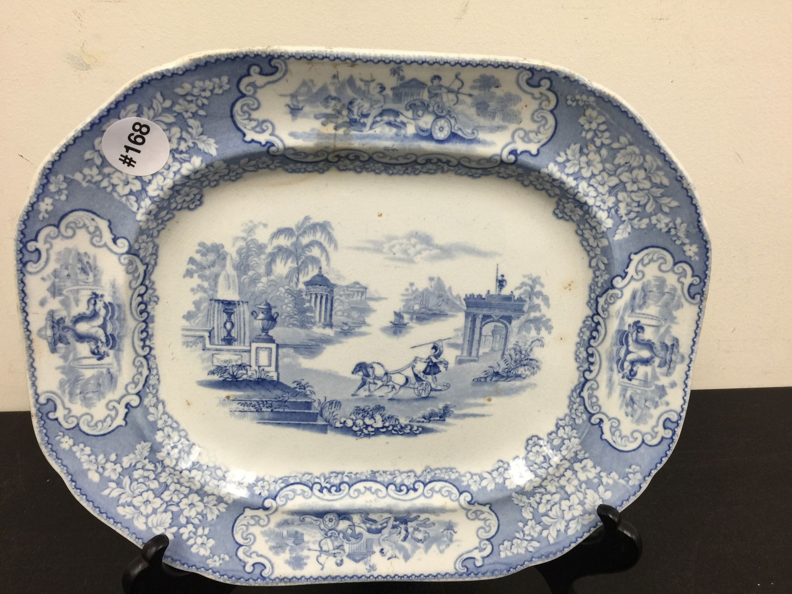 Blue Transferware Platter (1 of 3)