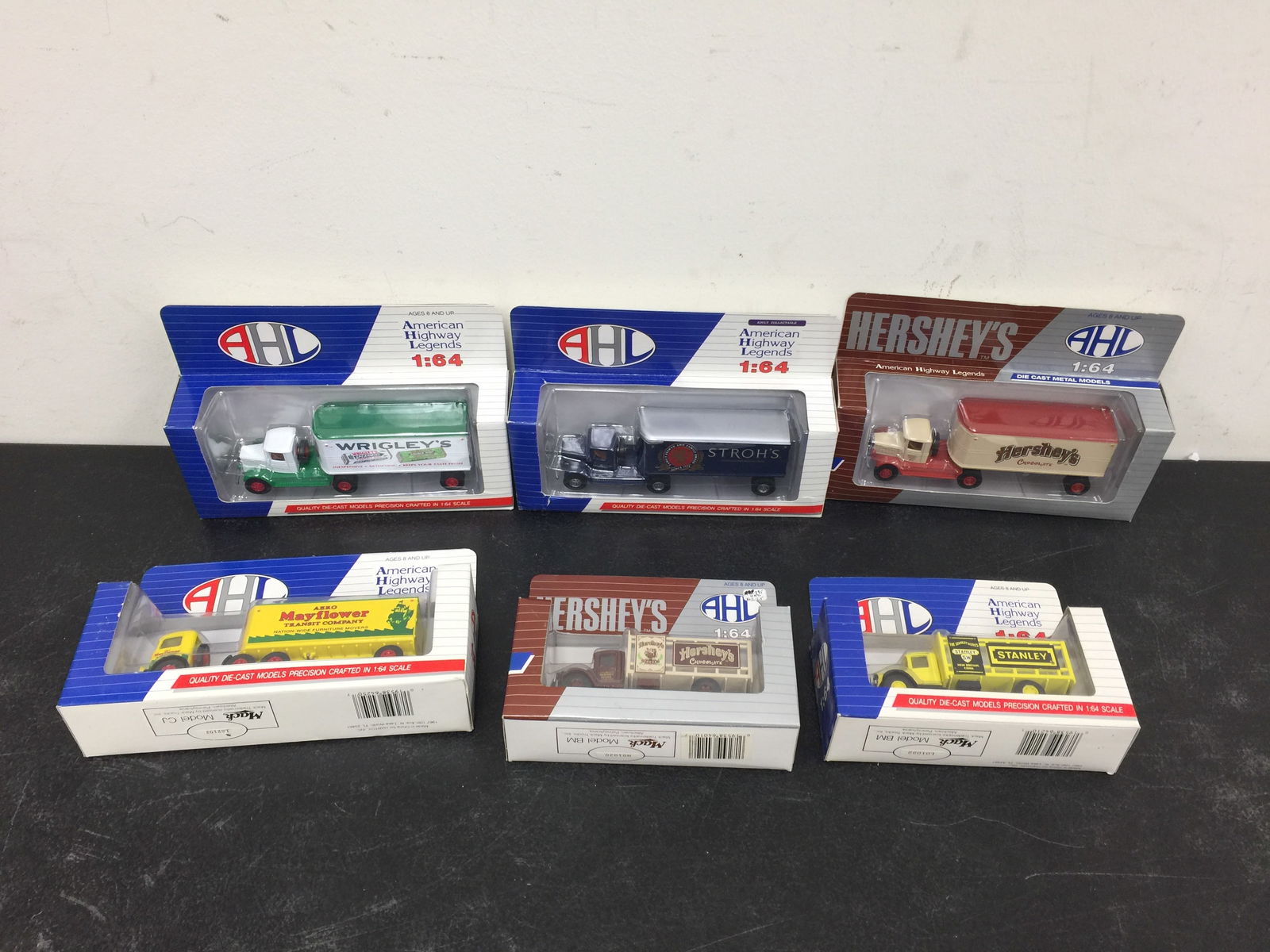 6 AHL Diecast: 1:64 scale. Largest box 9".