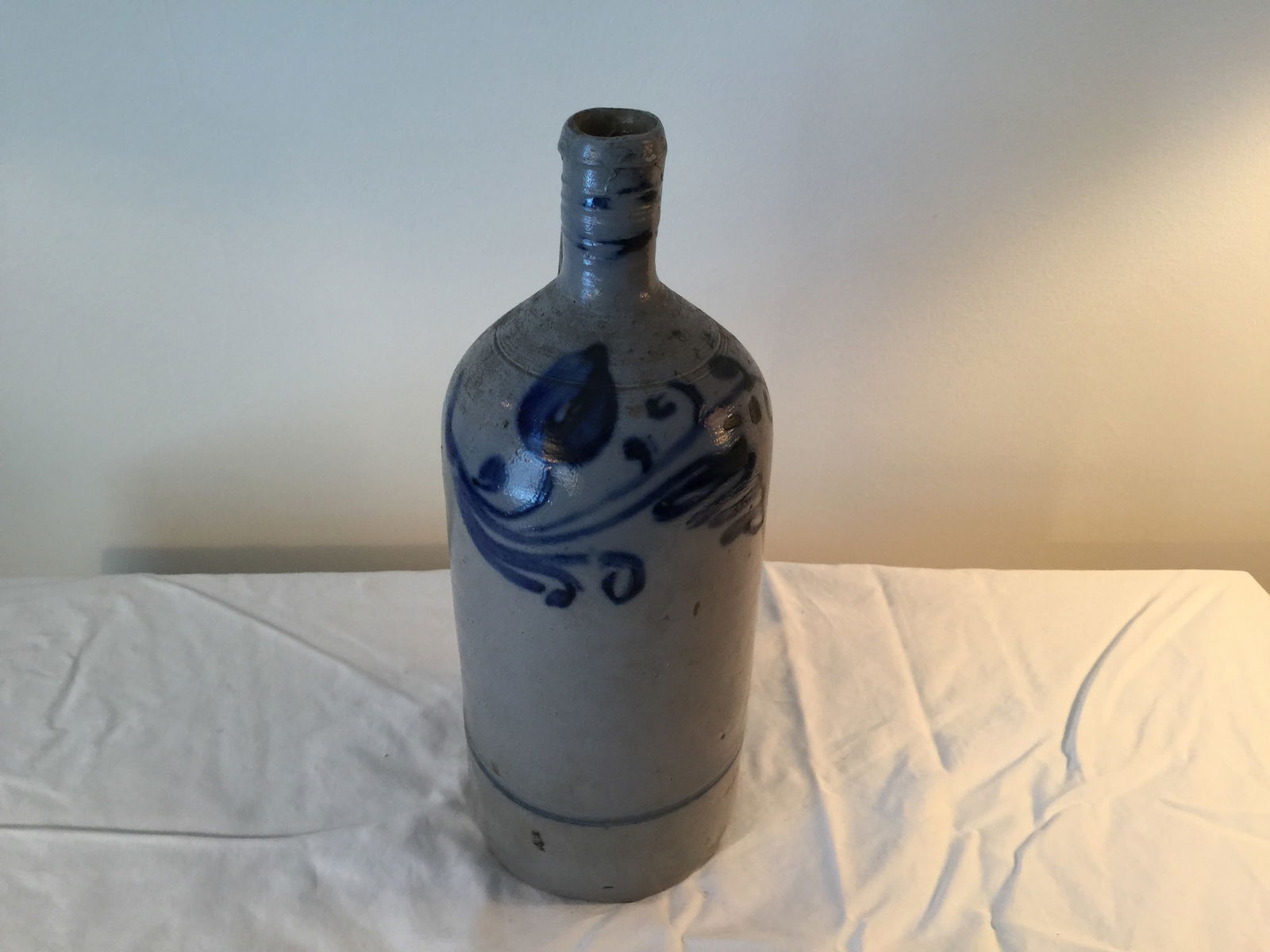 Stoneware Cobalt Decorated Bottle (1 of 4)