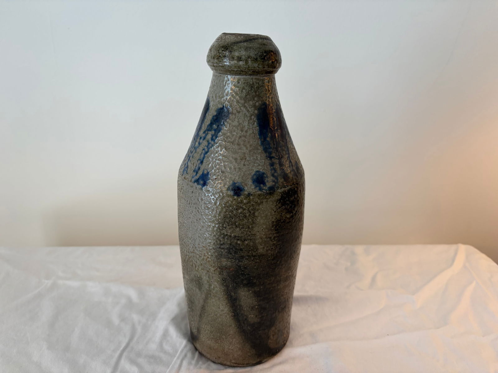 Stoneware Cobalt Decorated Bottle (1 of 6)
