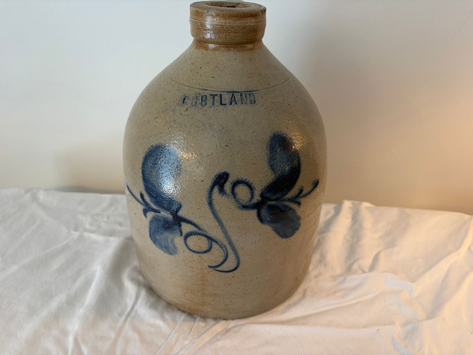Cortland Stoneware Cobalt Decorated Jug (1 of 4)