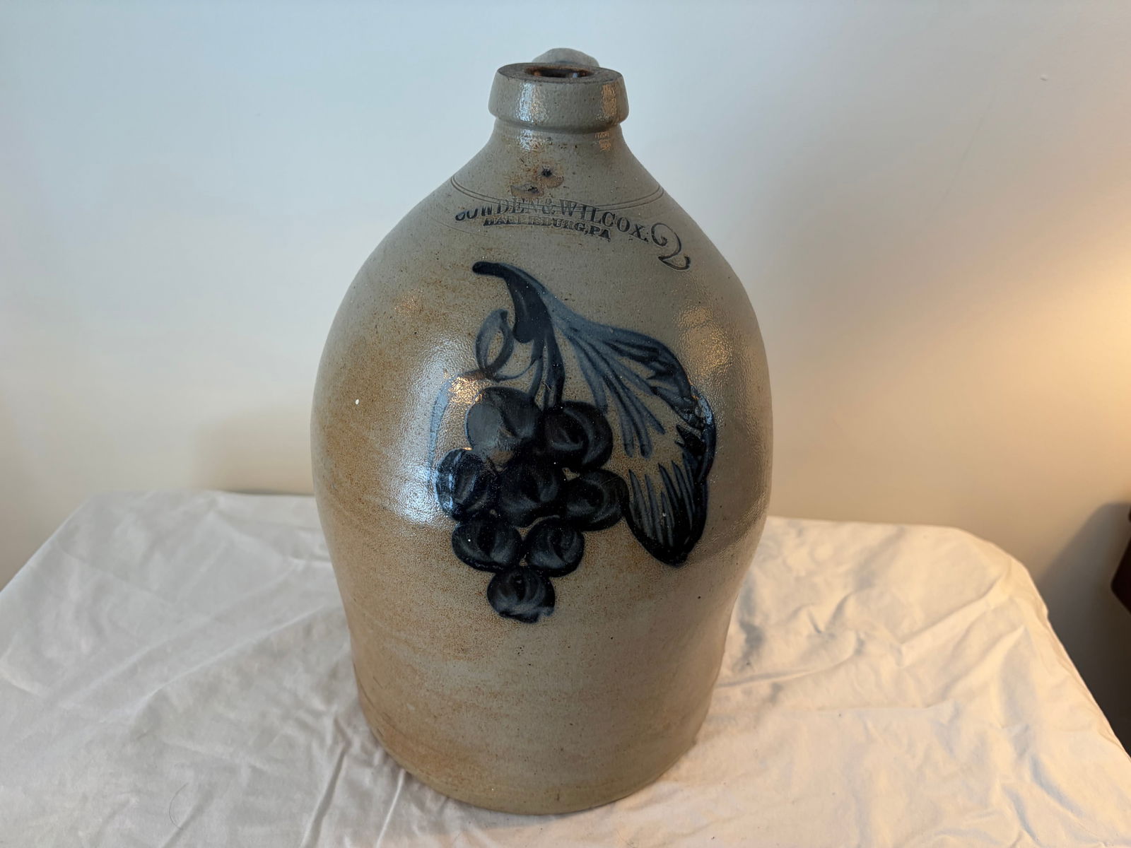 Cowden & Wilcox Stoneware Cobalt Jug (1 of 6)