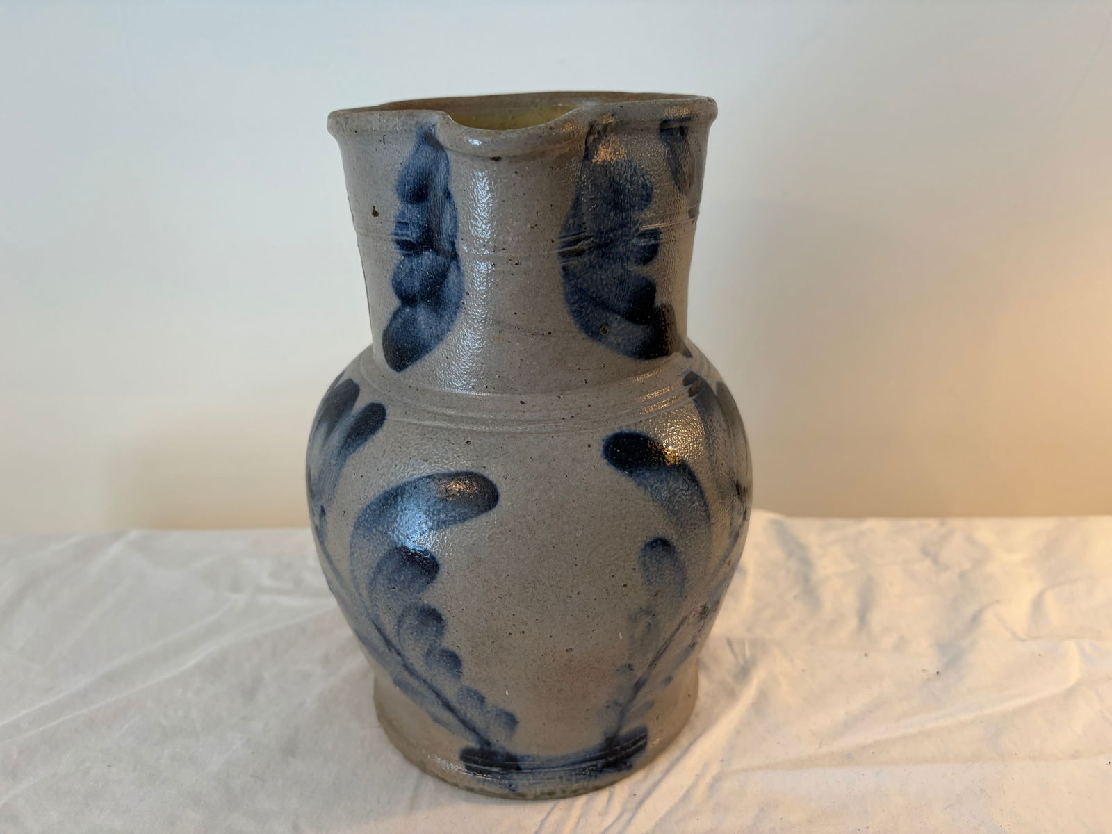Remmey Double Flower Stoneware Pitcher (1 of 5)