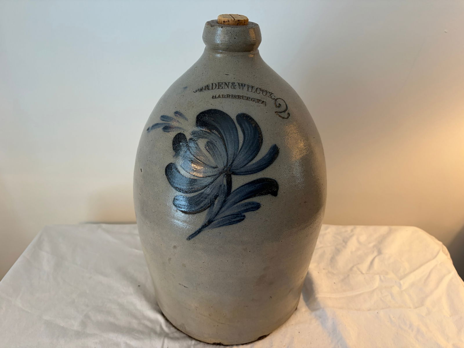 Cowden & Wilcox Stoneware Cobalt Jug (1 of 4)
