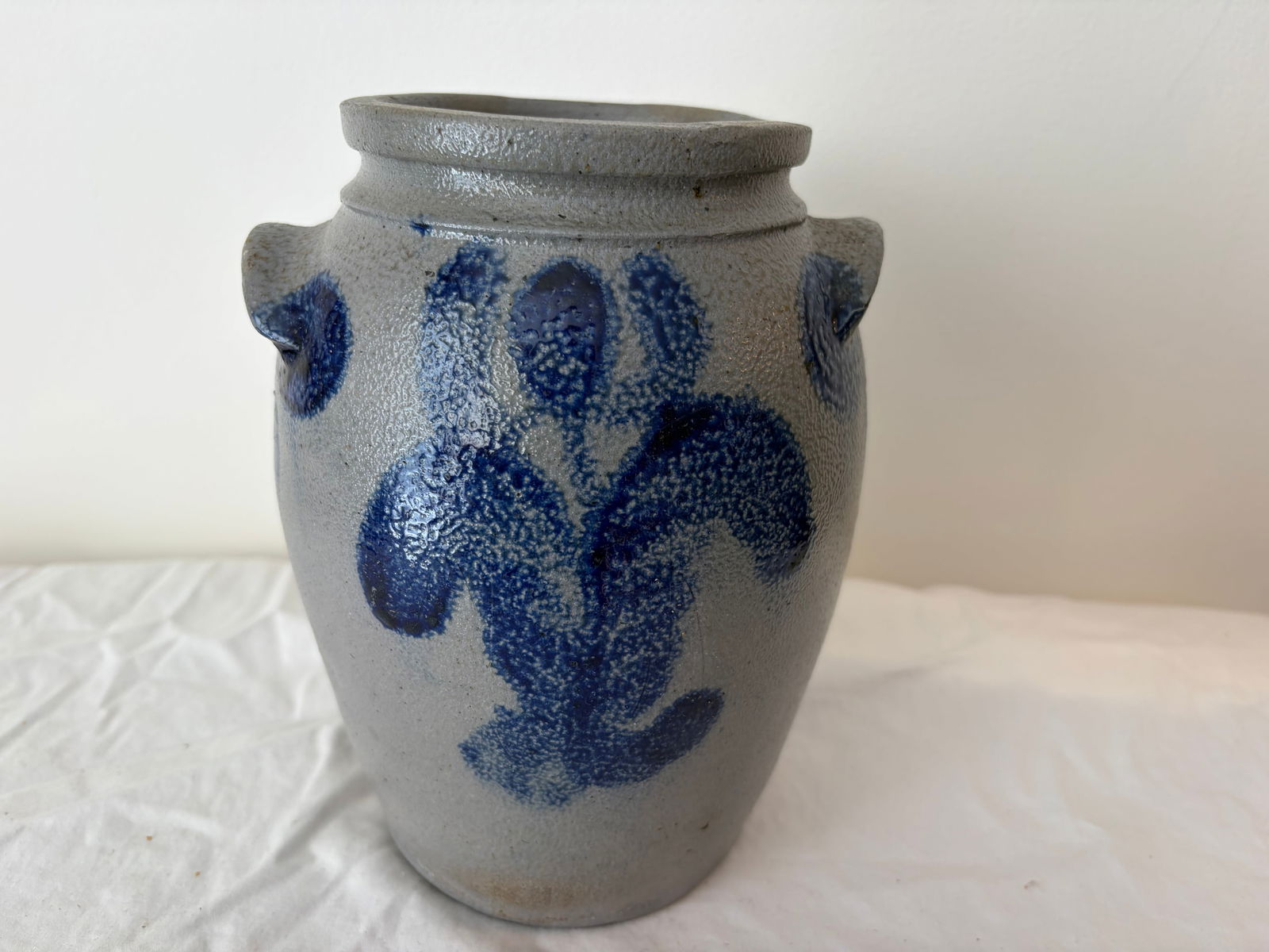 Stoneware Cobalt Handled Crock (1 of 5)