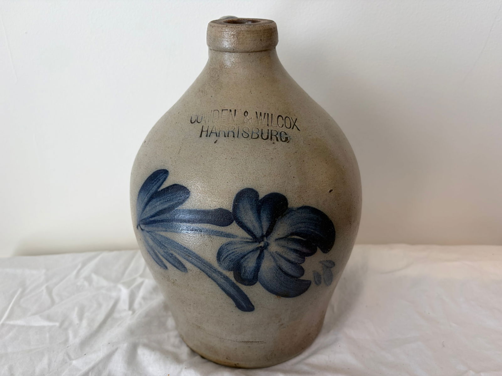 Cowden & Wilcox Stoneware Cobalt Jug (1 of 5)