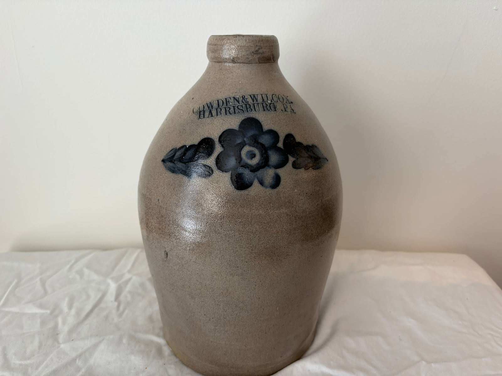 Cowden & Wilcox Stoneware Cobalt Jug (1 of 5)