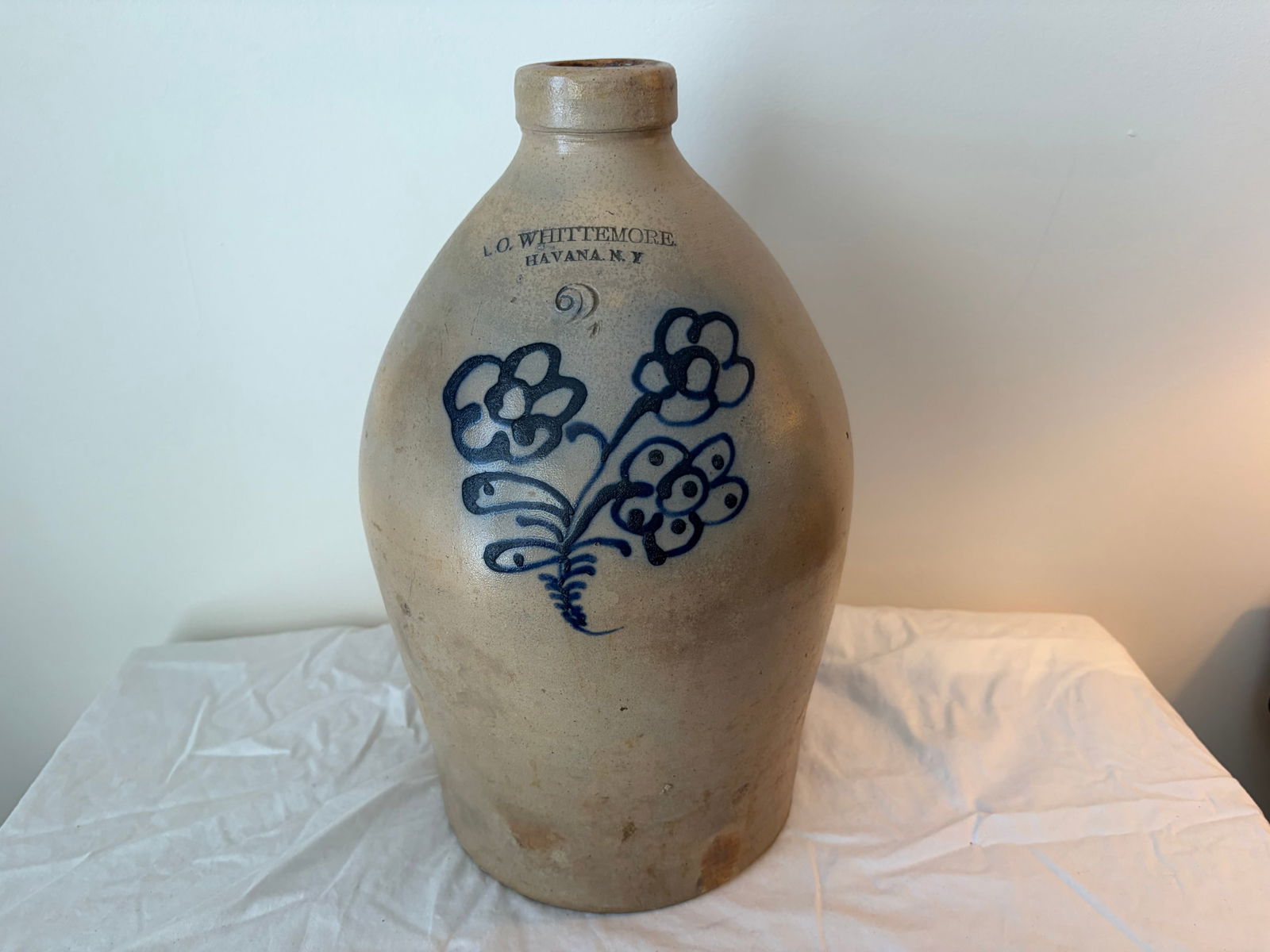 AO Whittemore Stoneware Cobalt Jug (1 of 5)