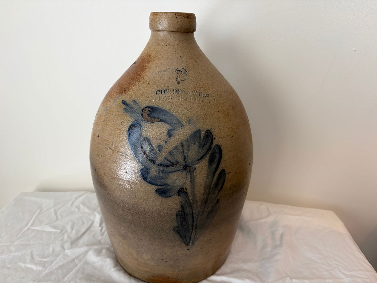Cowden & Wilcox Stoneware Cobalt Jug (1 of 6)